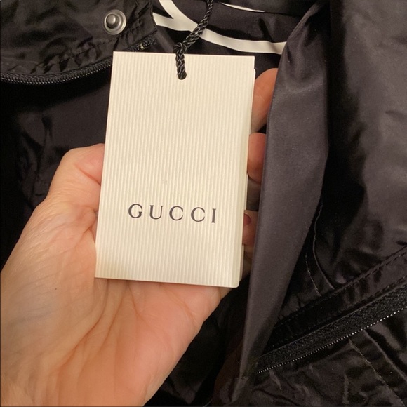 Gucci Black Windbreaker Rain Jacket Poncho One Size - Picture 14 of 16